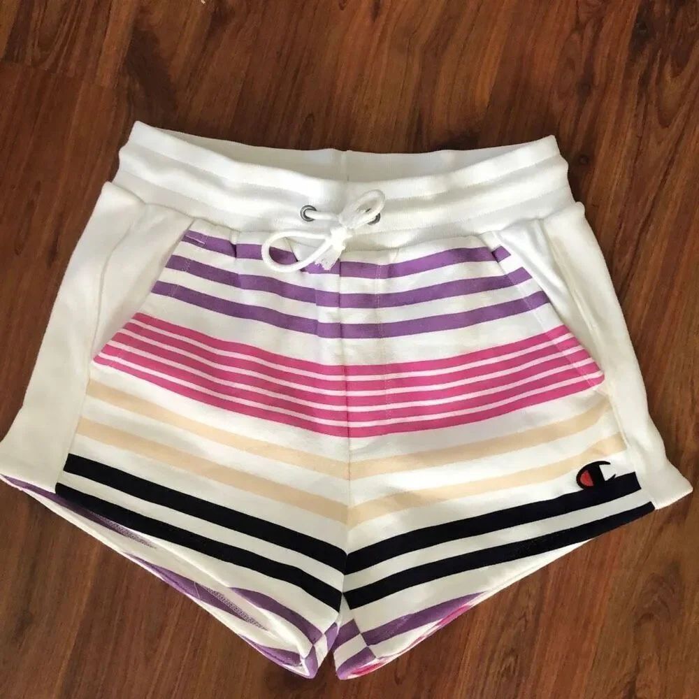 Champion Striped sweat, shorts, size small